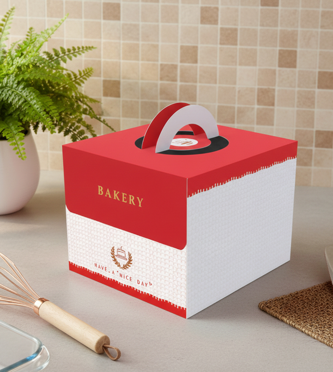 HỘP BÁNH KEM ĐẠI TRÀ CAO 20 ĐỎ 