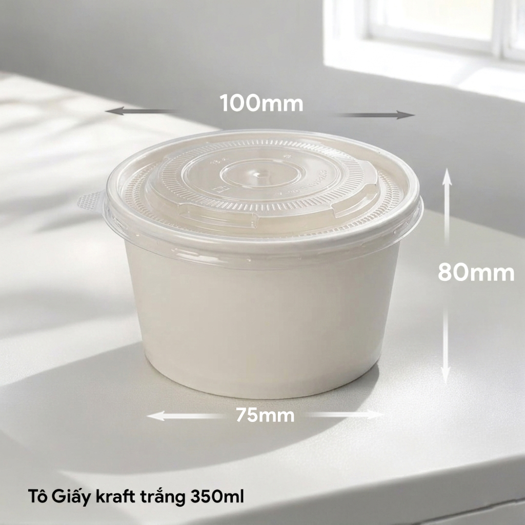 TÔ GIẤY TRẮNG 350ML