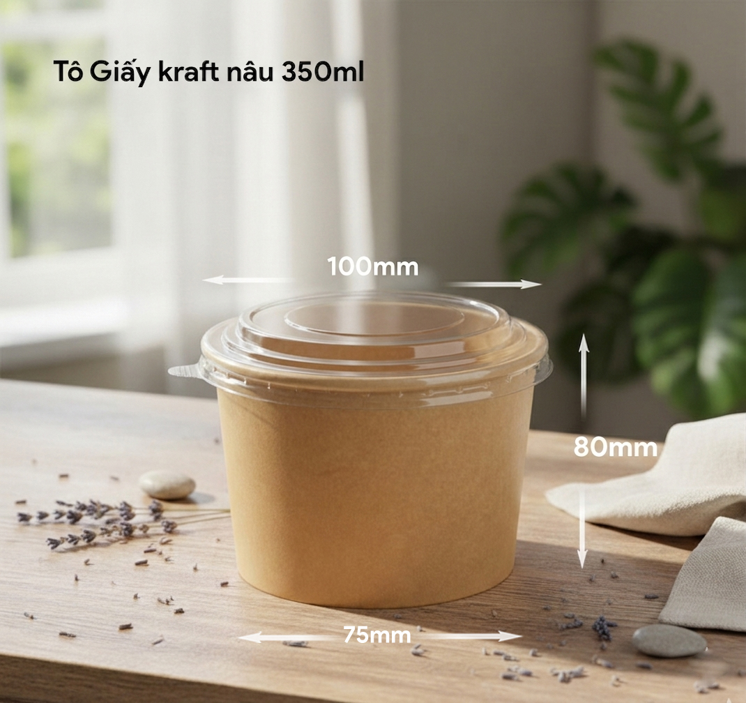 TÔ GIẤY NÂU 350ML