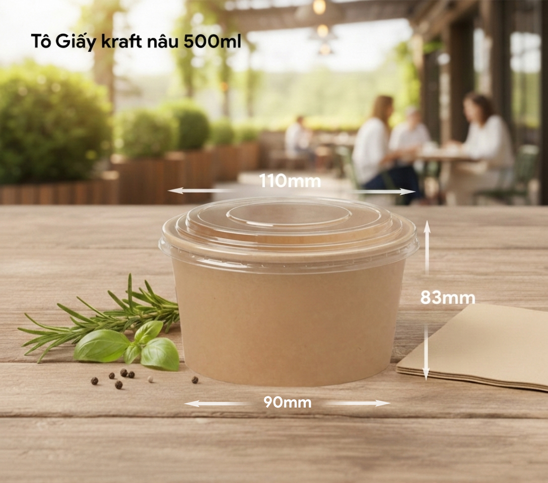TÔ GIẤY NÂU 500ML