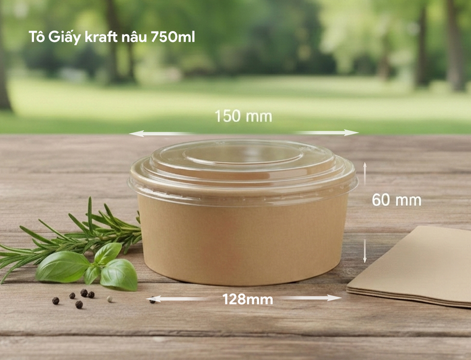 TÔ GIẤY NÂU 750ML